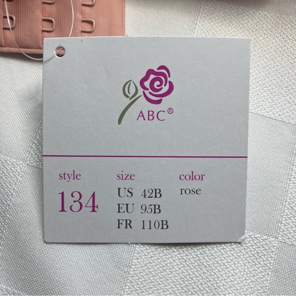 ABC Style 134 Rose Satin Trim T-Shirt Mastectomy Bra, 42B - Picture 11 of 13